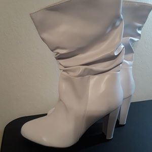 White Slouch Boots